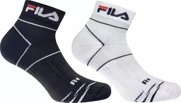 Короткие носки Fila (2 пары) с надписью-логотипом, синий