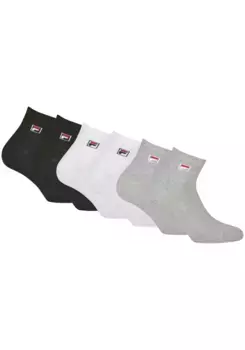 Короткие носки Fila (упаковка, 6 пар), носки-кеды с вышивкой логотипа, цвет Classic-Mi