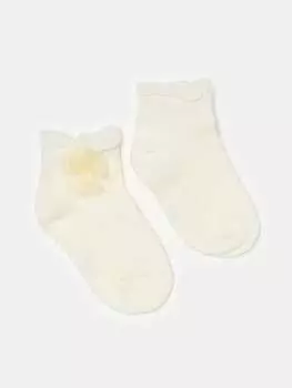 Короткие носки из органического хлопка с цветком Ovs, цвет white