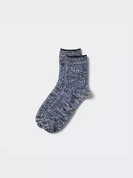 Короткие носки меланжевые Uniqlo, синий