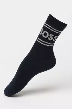 Короткие носки с блестящими нитками Boss, черный