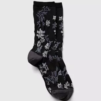 Короткие носки с цветочной вышивкой Gap, черный