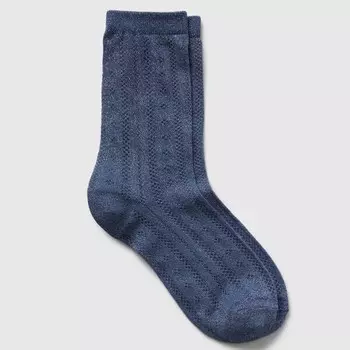 Короткие носки с люрексом и ажурным переплетением Gap, голубой