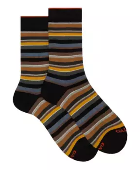 Короткие носки с микрополосками Gallo, мультиколор