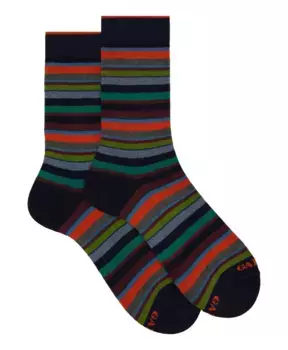 Короткие носки с микрополосками Gallo, мультиколор