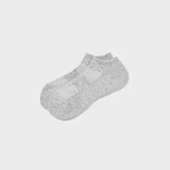 Короткие носки с ворсом Heattech UNIQLO, серый