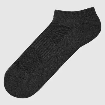 Короткие носки с ворсом Heattech UNIQLO, темно-серый