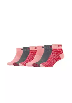 Короткие носки Skechers "Короткие носки, 6 шт.", цвет Flamingo Mi