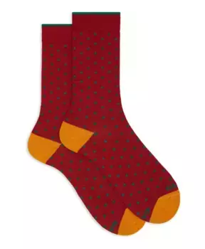 Короткие носки в горошек Италия хлопок Gallo, мультиколор