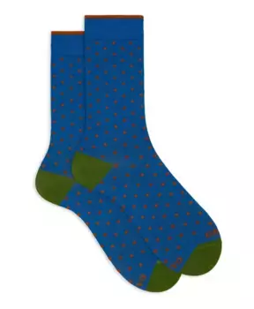 Короткие носки в горошек Италия хлопок Gallo, мультиколор