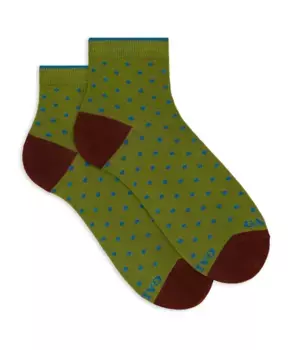 Короткие носки в горошек Италия хлопок Gallo, мультиколор