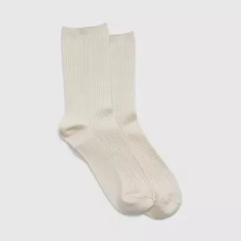 Короткие носки в рубчик с люрексом Gap, белый