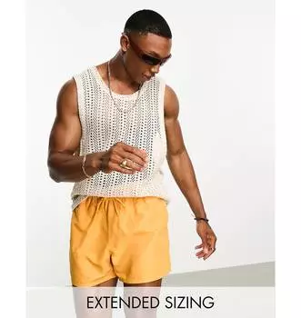Короткие оранжевые плавки ASOS DESIGN