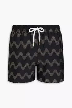 Короткие плавки-шорты из жаккарда с эффектом металлик FRESCOBOL CARIOCA, черный