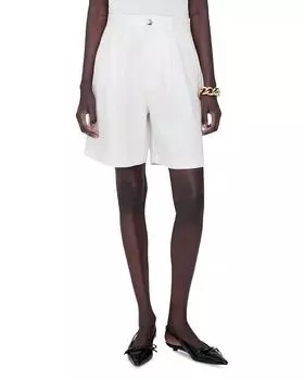 Короткие плиссированные шорты Carrie Anine Bing, слоновая кость/кремовый