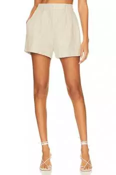 Короткие плиссированные шорты Hanna из льна песочного цвета Bella Dahl, цвет linen sand