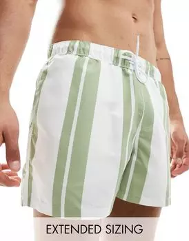 Короткие полосатые шорты для плавания ASOS DESIGN