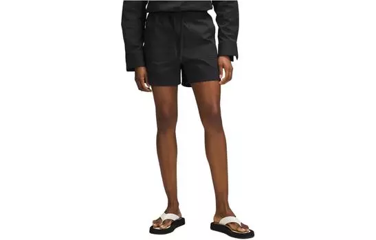 Короткие повседневные шорты из хлопковой смеси поплина с высокой талией, 4 фута, женские Lululemon, белый