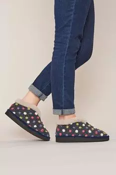 Короткие пятнистые тапочки 'Bo' Moshulu, синий