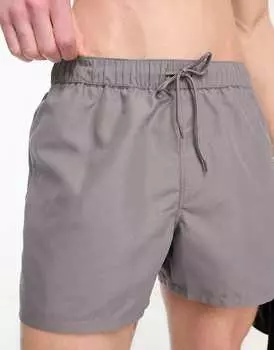 Короткие серые шорты для плавания ASOS DESIGN