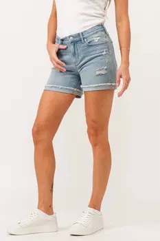 Короткие шорты Ava со средней посадкой и манжетами Derryn Dear John Denim