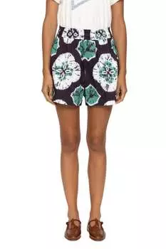 Короткие шорты Aveline в бирюзовом цвете с узором «тай-дай» SEA