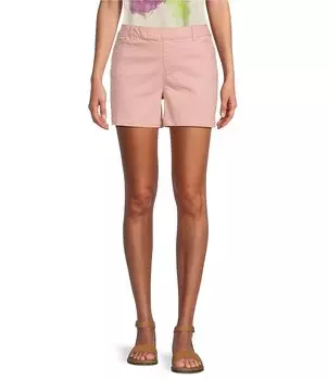 Короткие шорты без застежек с плоской подошвой и карманами на талии, эластичная талия, свободная посадка в западном направлении Westbound, розовый