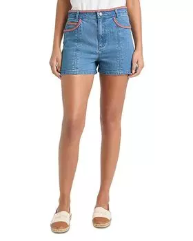 Короткие шорты Crochet Ceil в цвете Blue Haze/Carnation Cinq Sept, синий