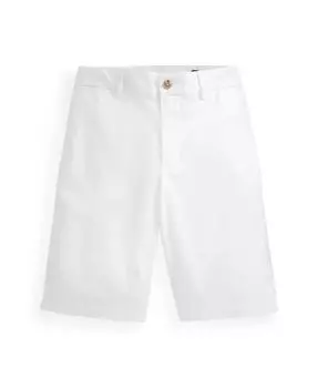 Короткие шорты из эластичного твила для больших мальчиков Polo Ralph Lauren, белый