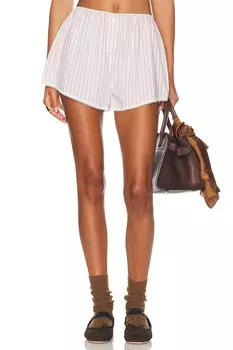 Короткие шорты из поплина в широкую полоску Helsa, цвет Mauve Stripe