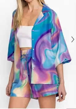 Короткие шорты Merida с мраморным шнурком Johnny Was