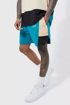 Короткие шорты с френдовым цветом volley Boohoo, бирюзовый