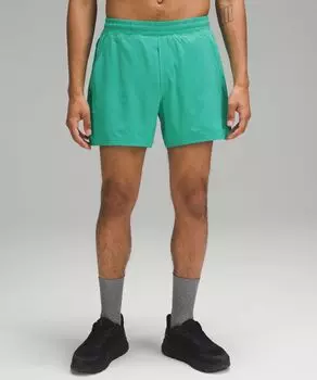 Короткие шорты с подкладкой Pace Breaker Lululemon, зеленый