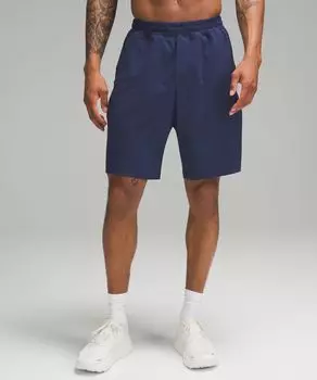 Короткие шорты с подкладкой Pace Breaker Lululemon, синий