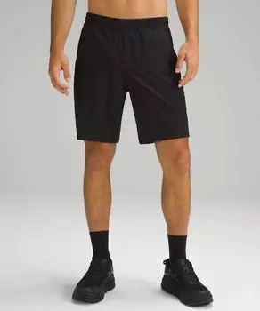 Короткие шорты с подкладкой Pace Breaker Lululemon, черный