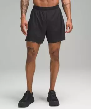 Короткие шорты с подкладкой Surge Lululemon, черный