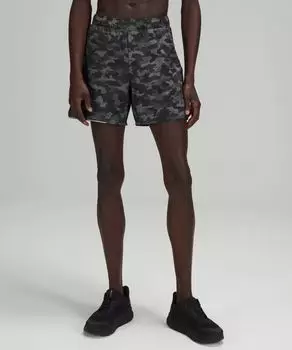 Короткие шорты с подкладкой Surge Lululemon, черный