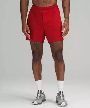 Короткие шорты с подкладкой Surge Lululemon, красный
