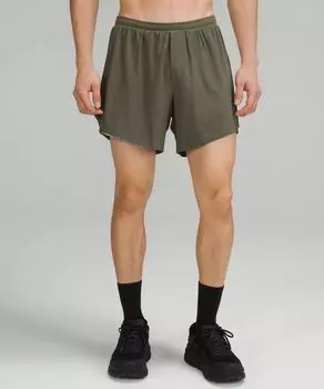 Короткие шорты со свободной подкладкой Lululemon, зеленый