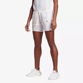 Короткие штаны бегут быстро 2в1 Adidas, белый