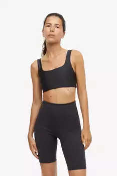 Короткие спортивные леггинсы H&M, серый