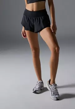 Короткие спортивные штаны Even&Odd, черный