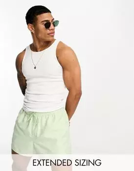 Короткие светло-зеленые шорты для плавания ASOS DESIGN