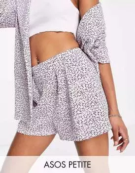 Короткие свободные шорты из джерси с ярким принтом ASOS Petite