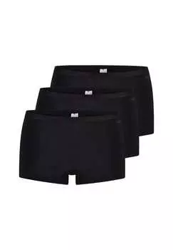 Короткие трусы 3 пары на каждый день хлопок Sloggi, черный