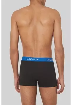 Короткие трусы, 3 шт., пояс с логотипом, мужские LACOSTE, цвет Schwarzwaistband