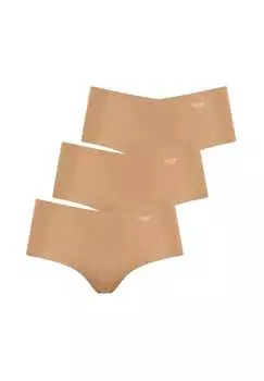 Короткие трусы 3 шт. в упаковке без модала Sloggi, цвет cognac