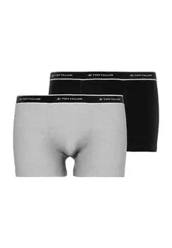 Короткие трусы Kentucky Pants, 2 шт., пояс с логотипом, мужские TOM TAILOR, цвет Dark Grey Melange