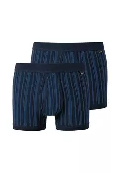 Короткие трусы Original Classics в тонкую рубчик, набор из 2 шт SCHIESSER, темно-синий