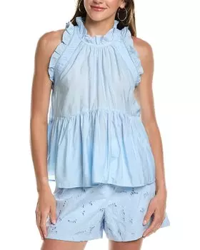 Короткие вышитые шорты French Connection Rhodes, синий